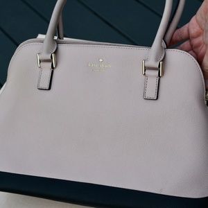 kate spade Pink and Black Leather Satchel Pre-Owned